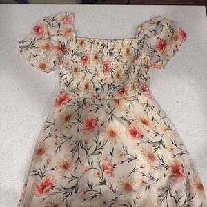 Lily Rose Yellow Floral Print Ruffle High Low Dress